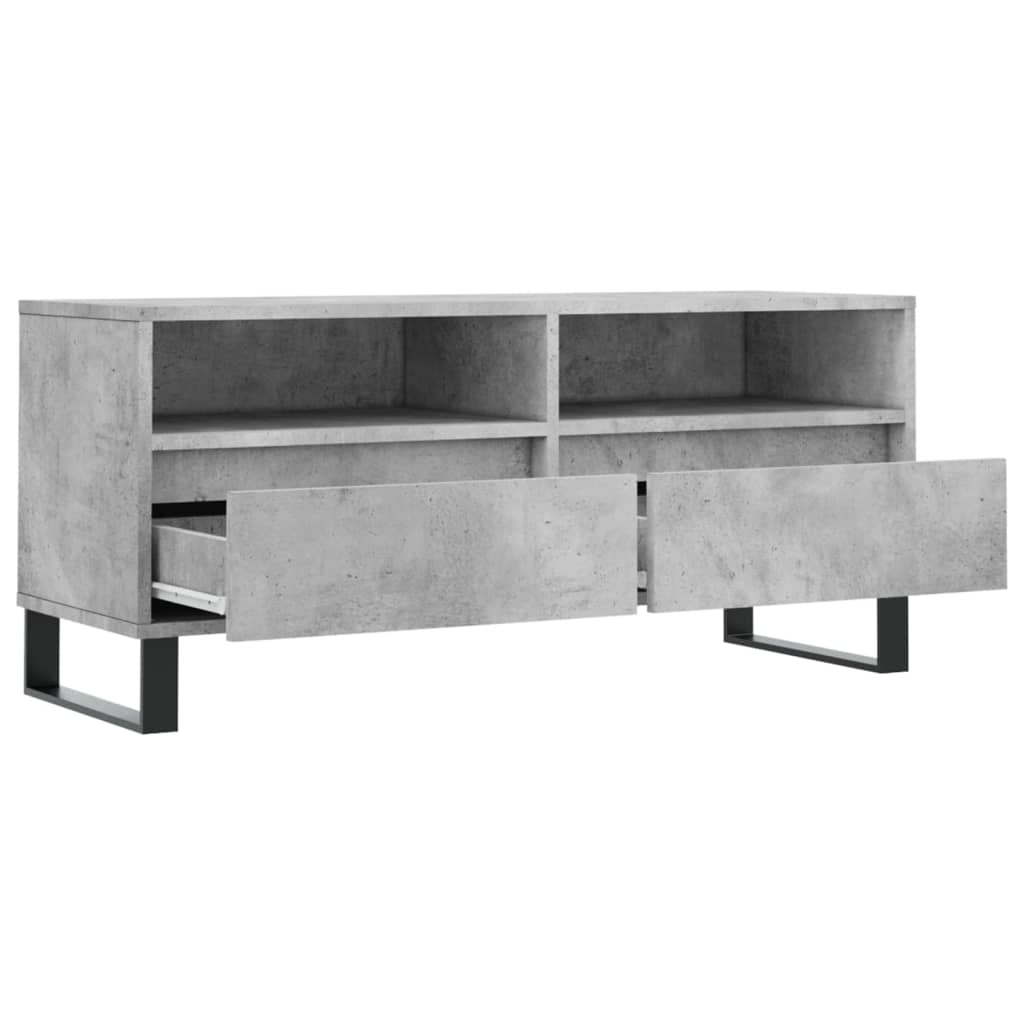 TV-Schrank Betongrau 100x34,5x44,5 cm Holzwerkstoff