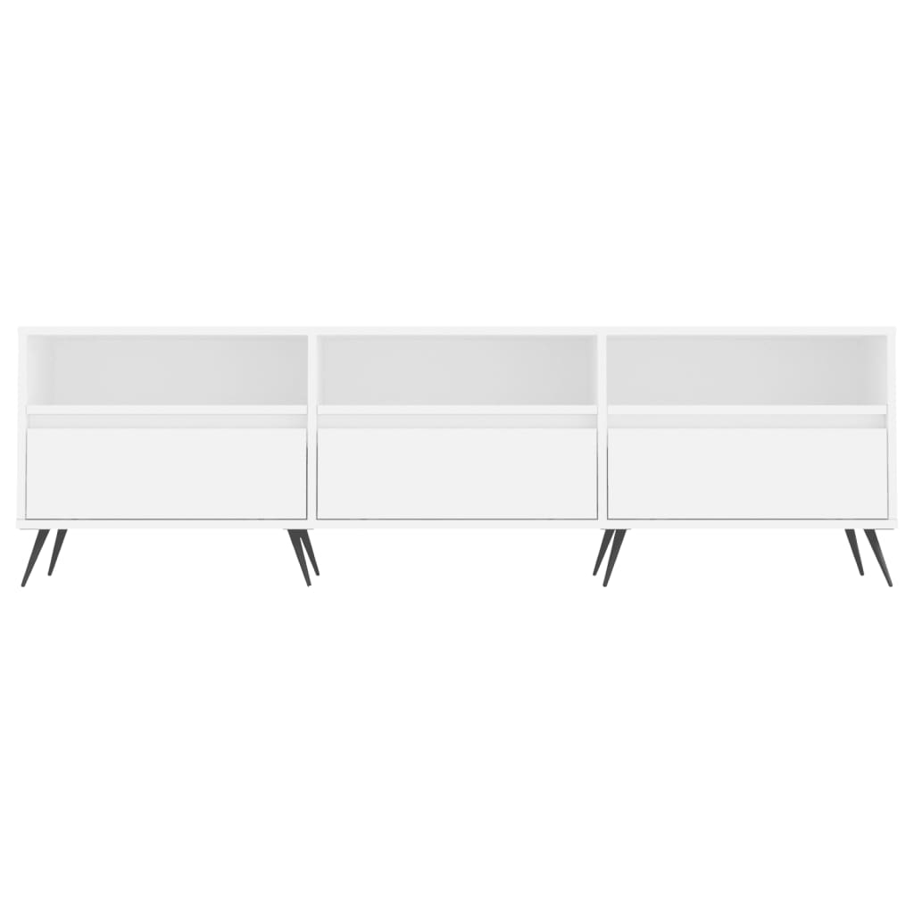 Meuble TV blanc 150x30x44,5 cm en bois