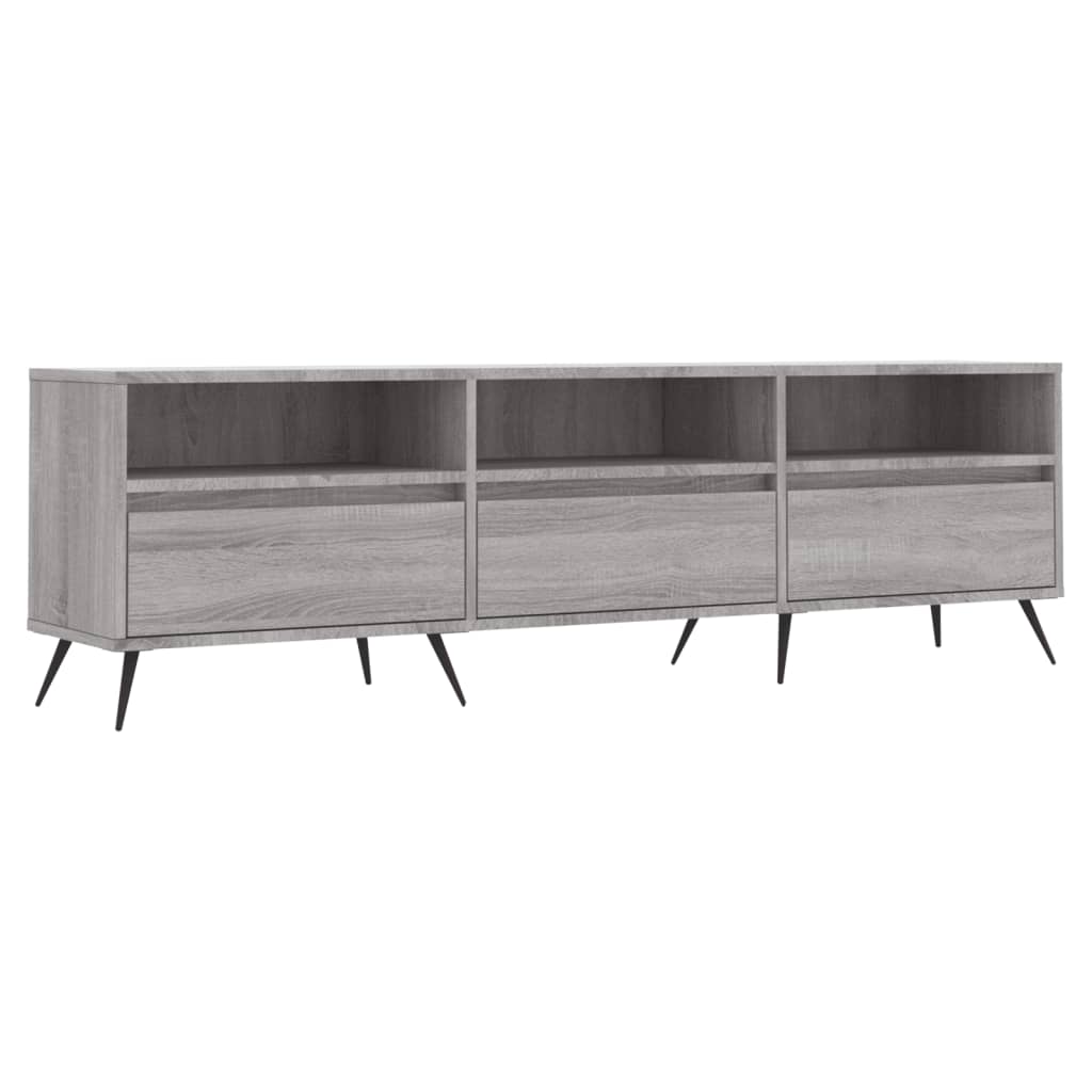 TV Cabinet Gray Sonoma 150x30x44.5 cm Wood Material