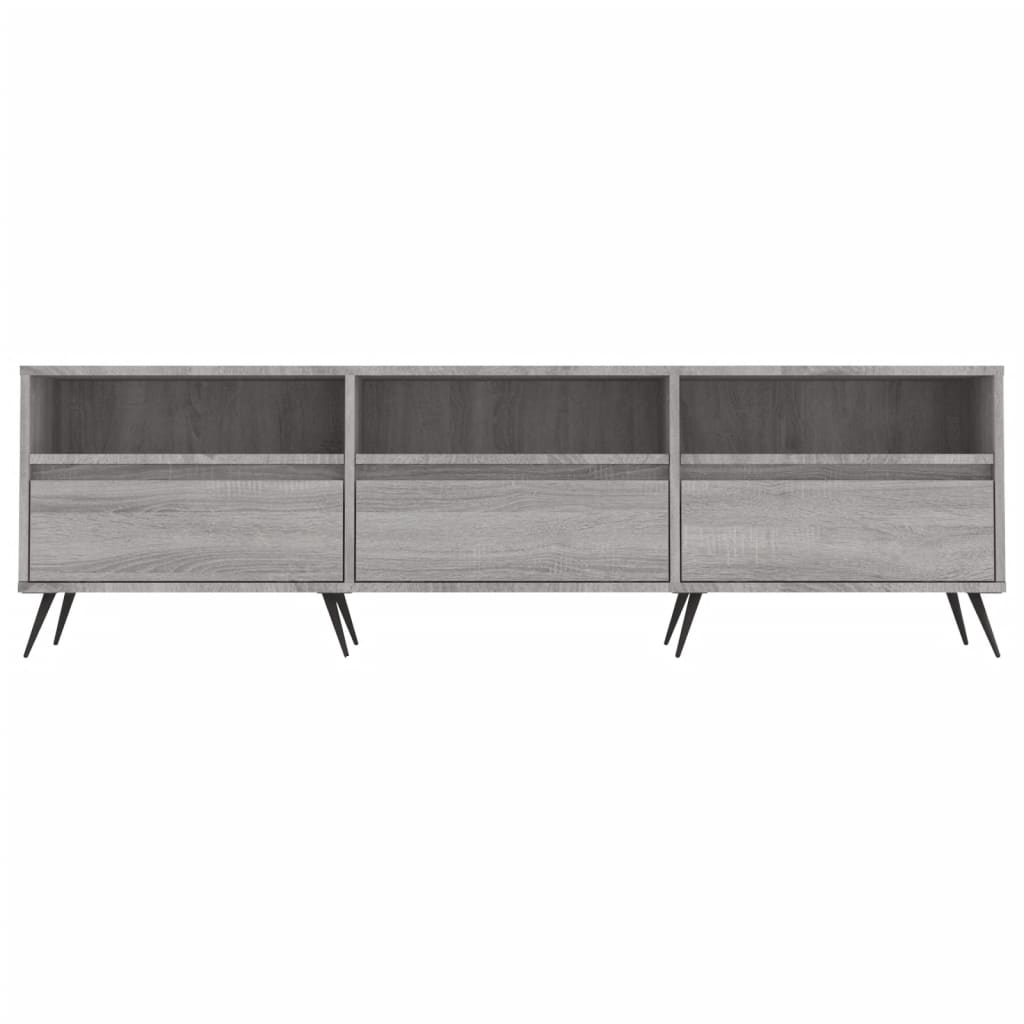 TV Cabinet Gray Sonoma 150x30x44.5 cm Wood Material