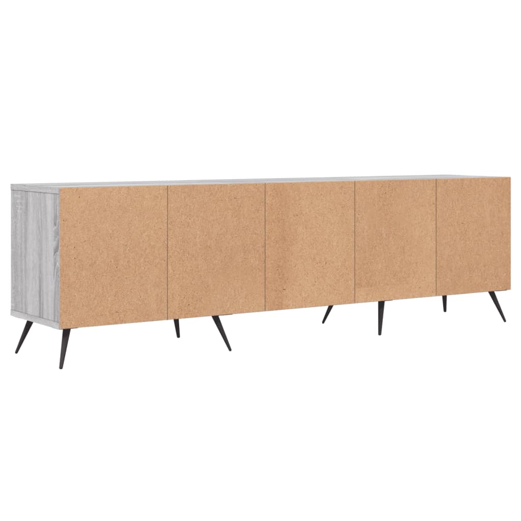 TV Cabinet Gray Sonoma 150x30x44.5 cm Wood Material
