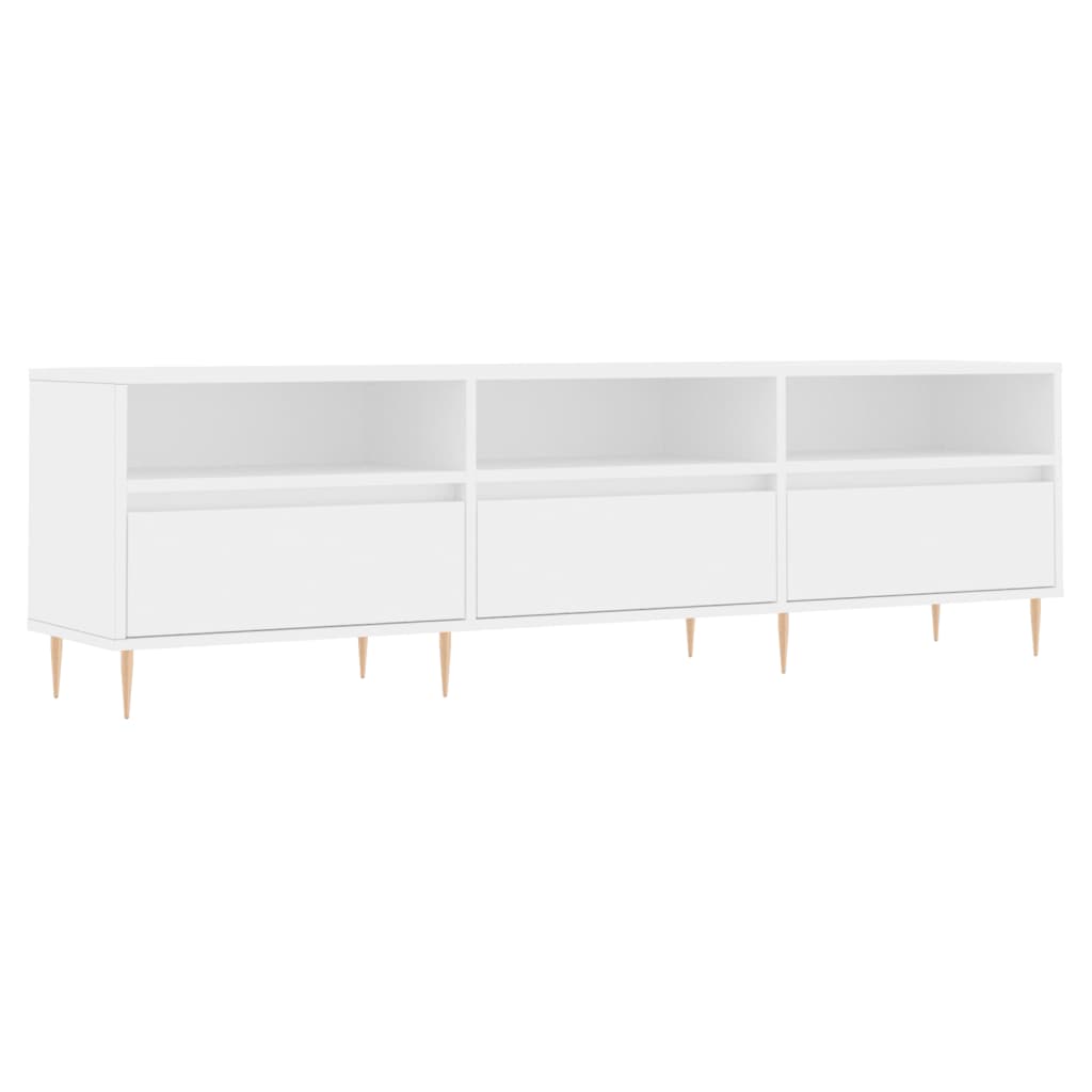 Meuble TV blanc 150x30x44,5 cm en bois