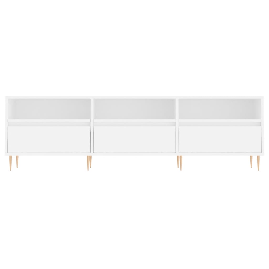 Meuble TV blanc 150x30x44,5 cm en bois