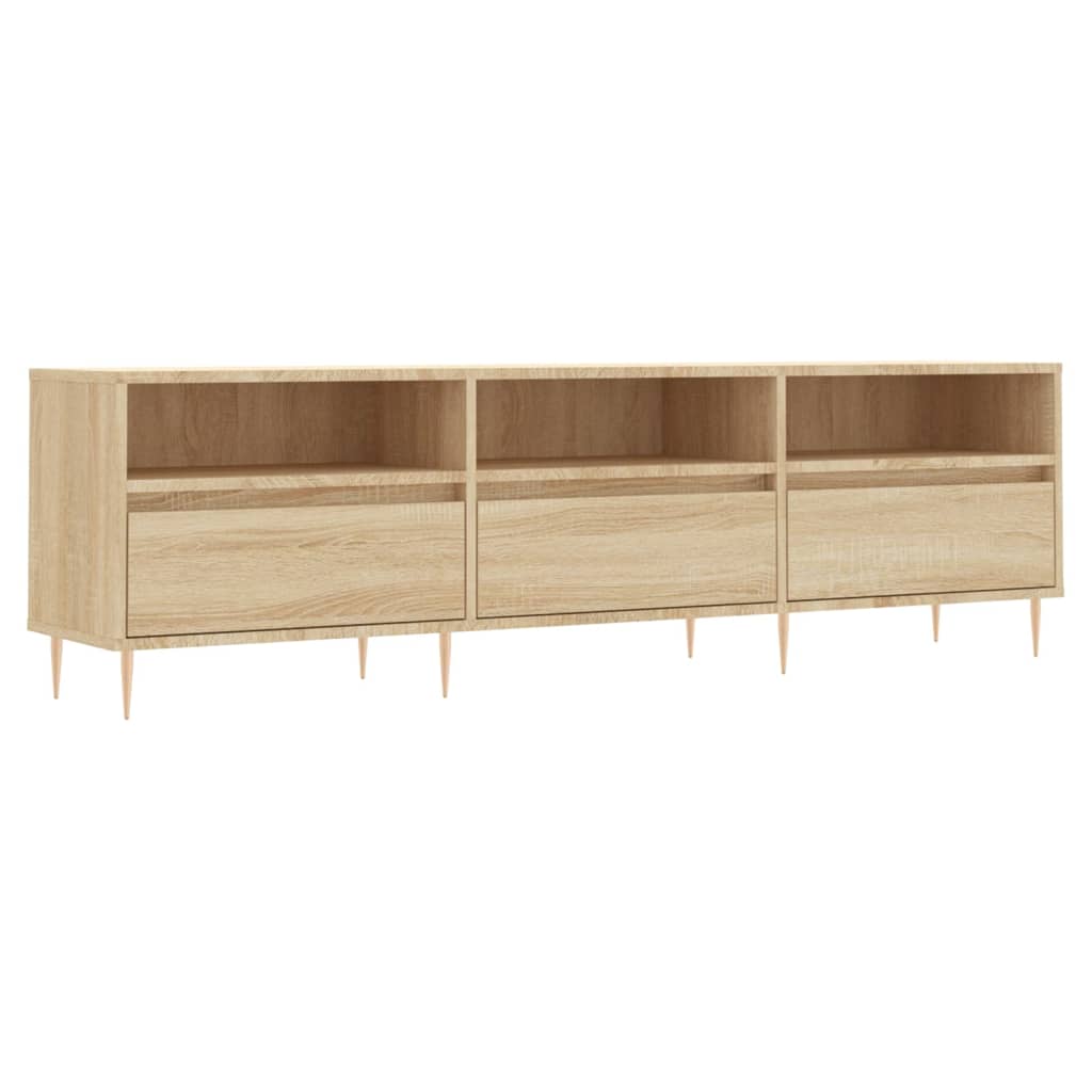 Meuble TV chêne Sonoma 150x30x44,5 cm matériau bois