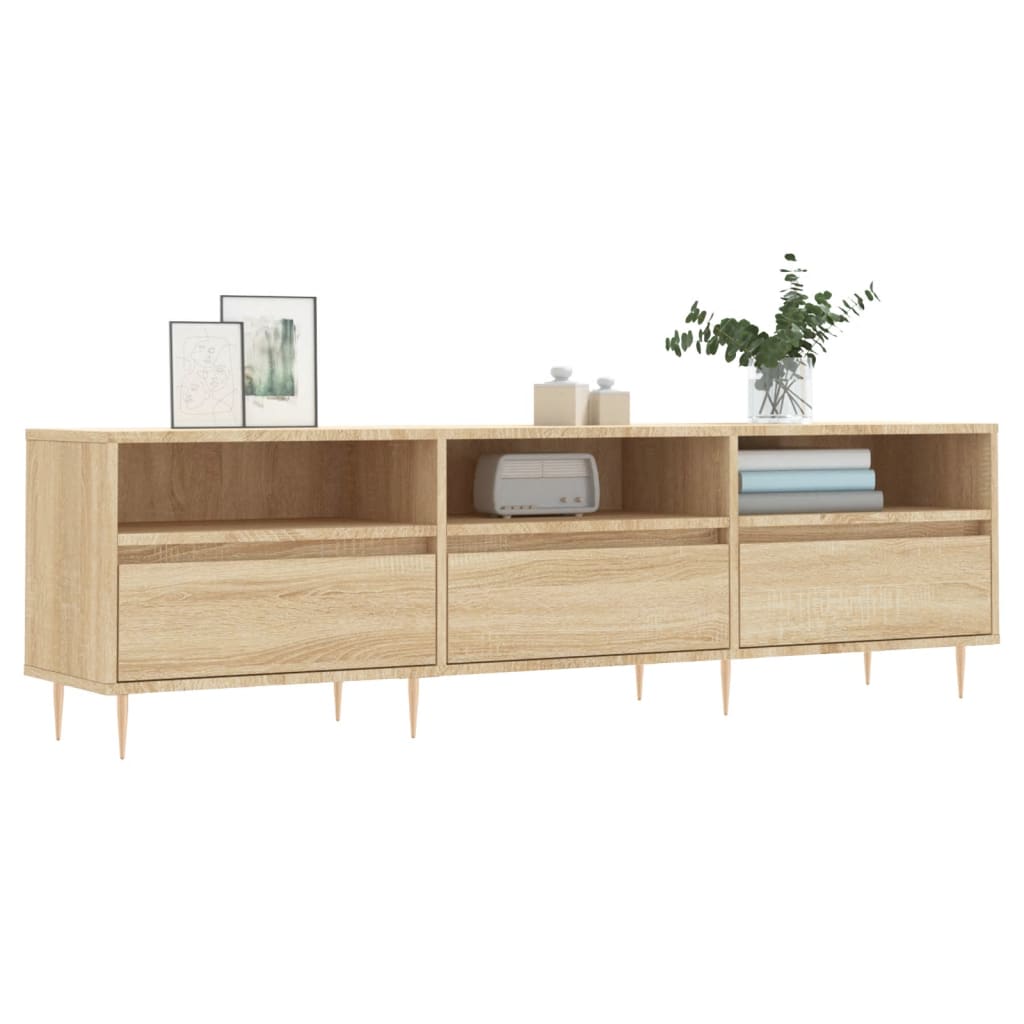 Meuble TV chêne Sonoma 150x30x44,5 cm matériau bois