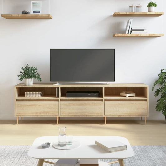 Meuble TV chêne Sonoma 150x30x44,5 cm matériau bois
