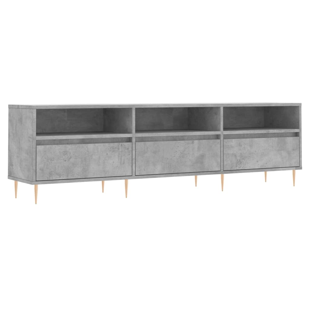 Meuble TV gris béton 150x30x44,5 cm en bois