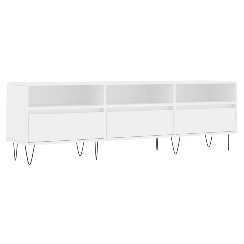 Meuble TV blanc 150x30x44,5 cm en bois