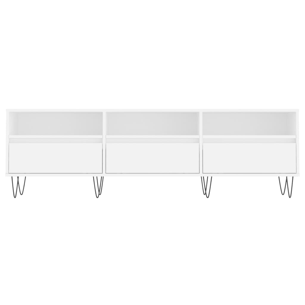 Meuble TV blanc 150x30x44,5 cm en bois
