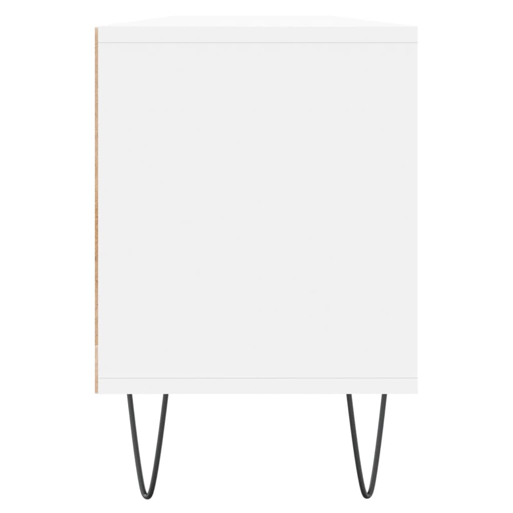 Meuble TV blanc 150x30x44,5 cm en bois