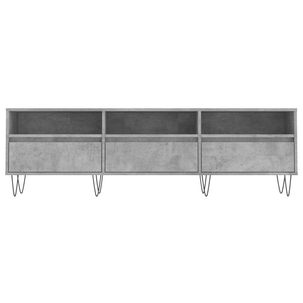 Meuble TV gris béton 150x30x44,5 cm en bois