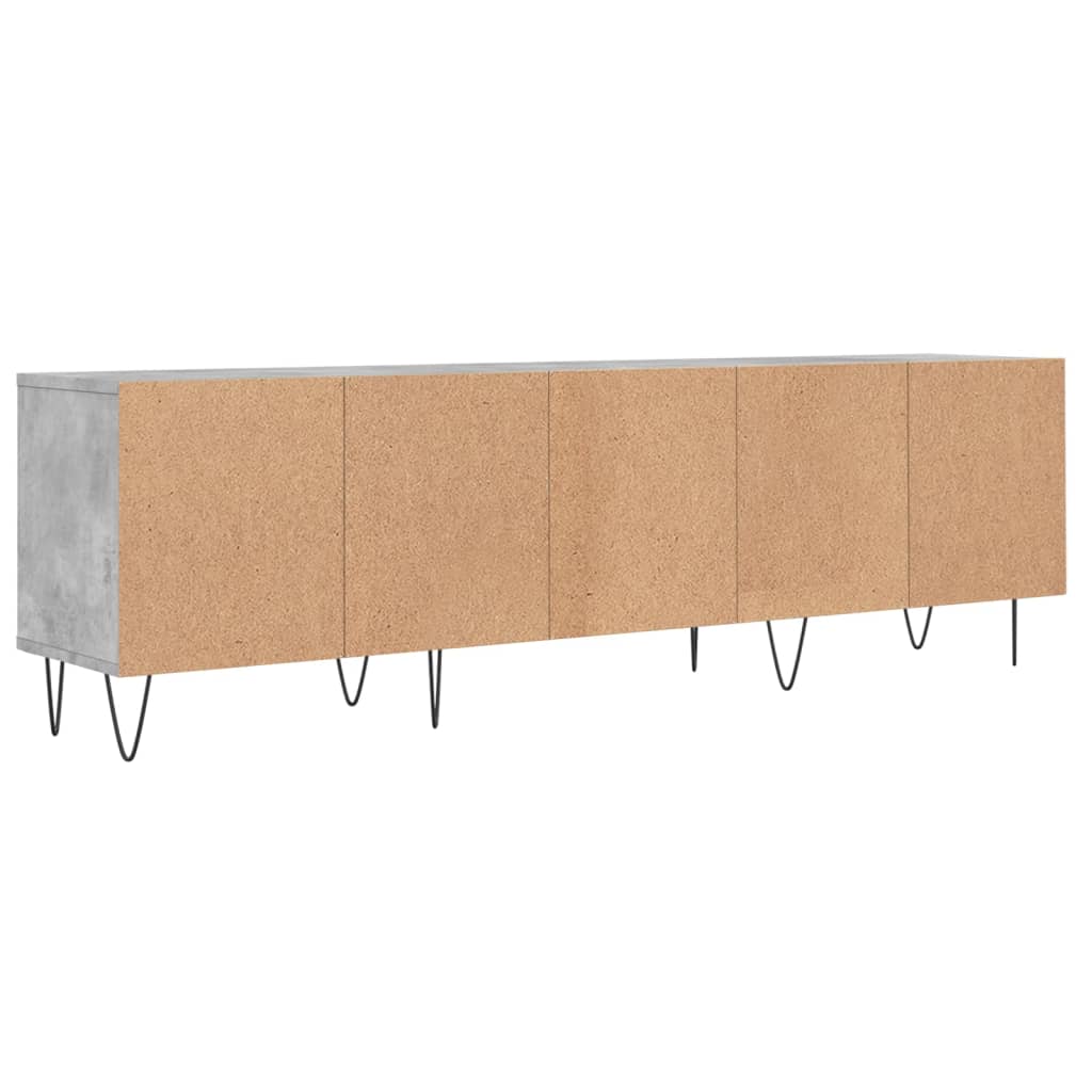 Meuble TV gris béton 150x30x44,5 cm en bois