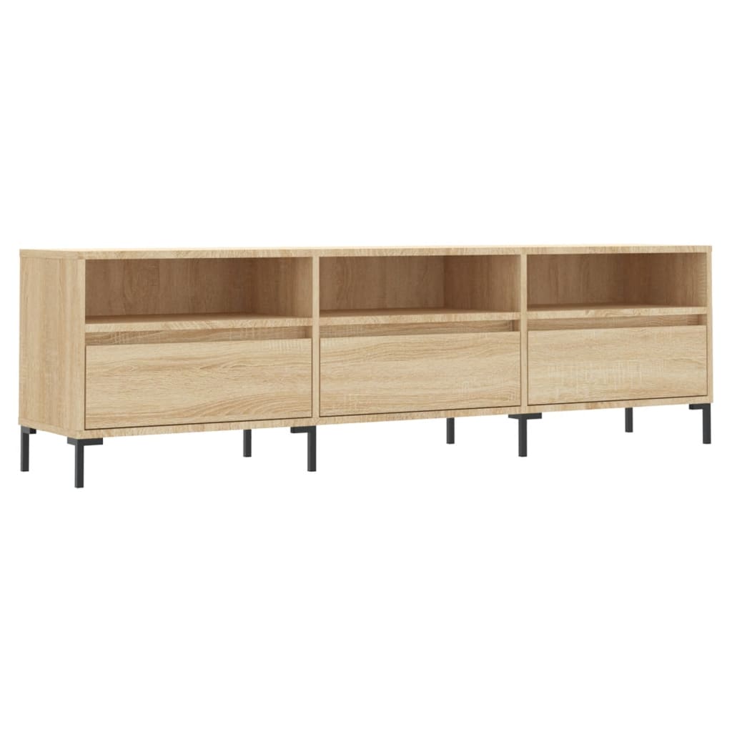 Meuble TV chêne Sonoma 150x30x44,5 cm matériau bois
