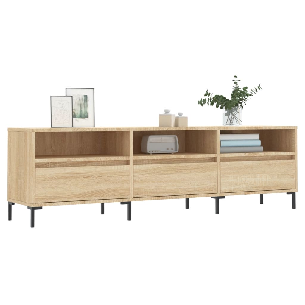 Meuble TV chêne Sonoma 150x30x44,5 cm matériau bois