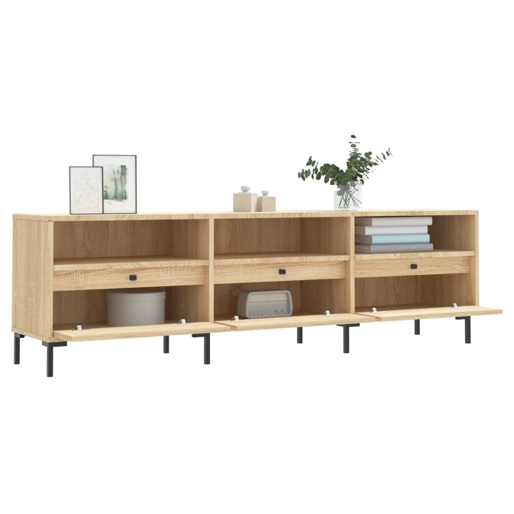 Meuble TV chêne Sonoma 150x30x44,5 cm matériau bois