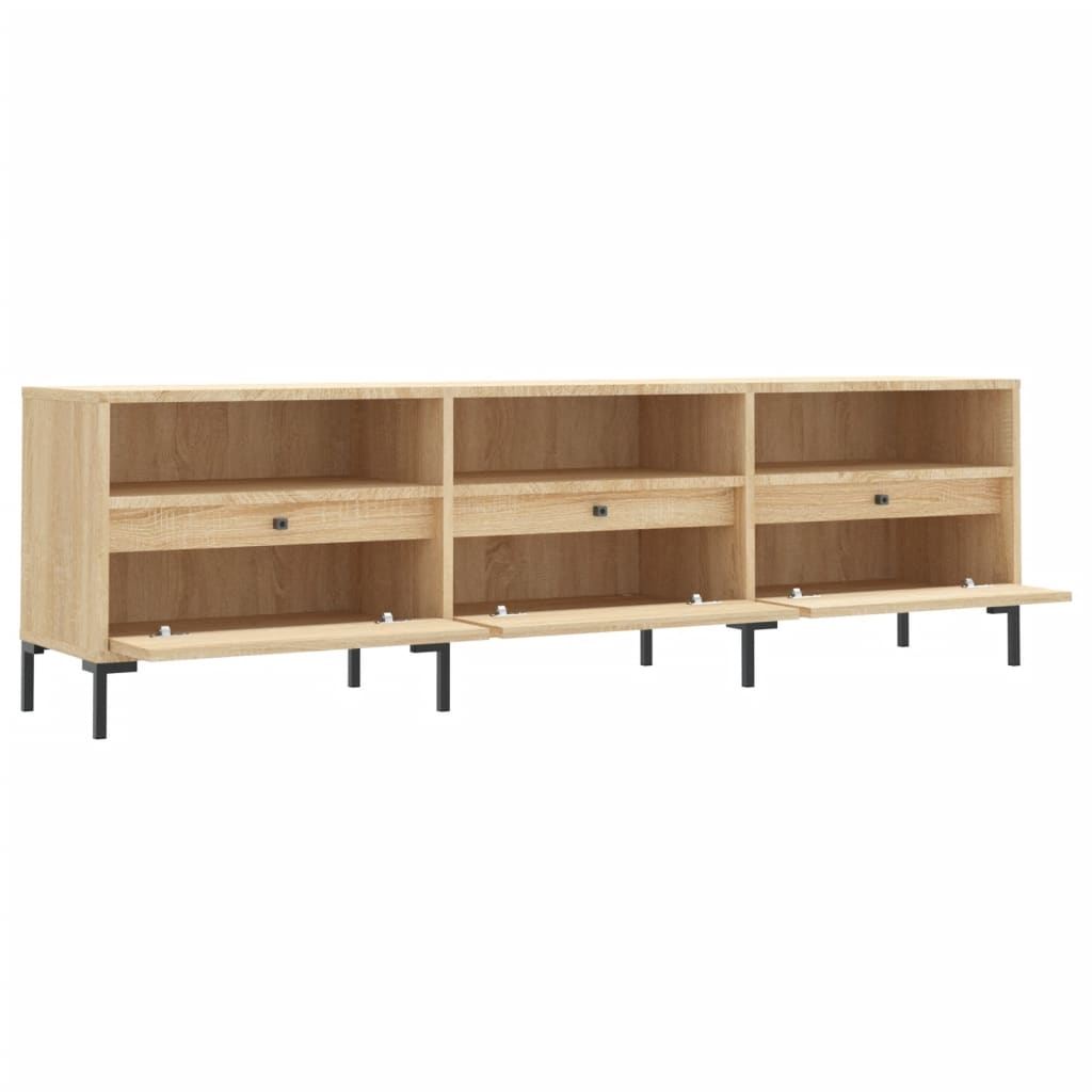Meuble TV chêne Sonoma 150x30x44,5 cm matériau bois