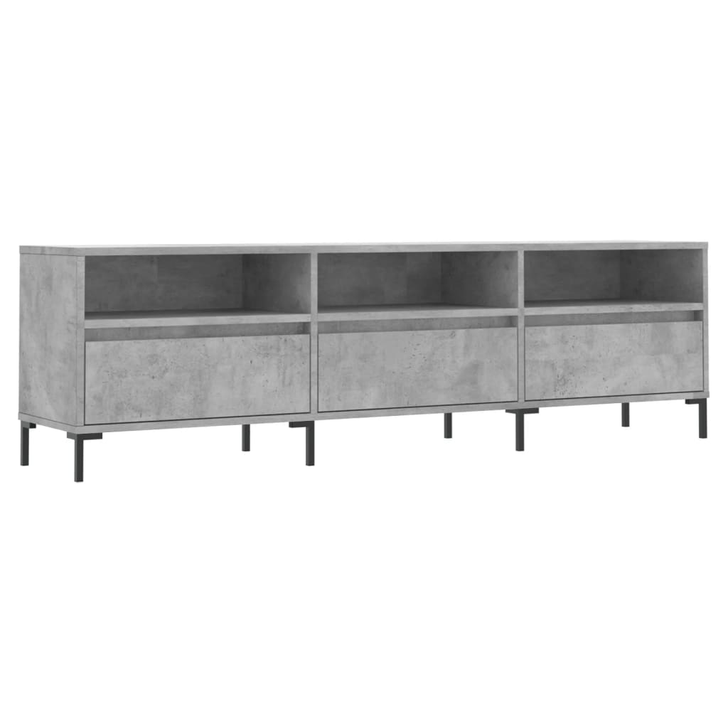 Meuble TV gris béton 150x30x44,5 cm en bois