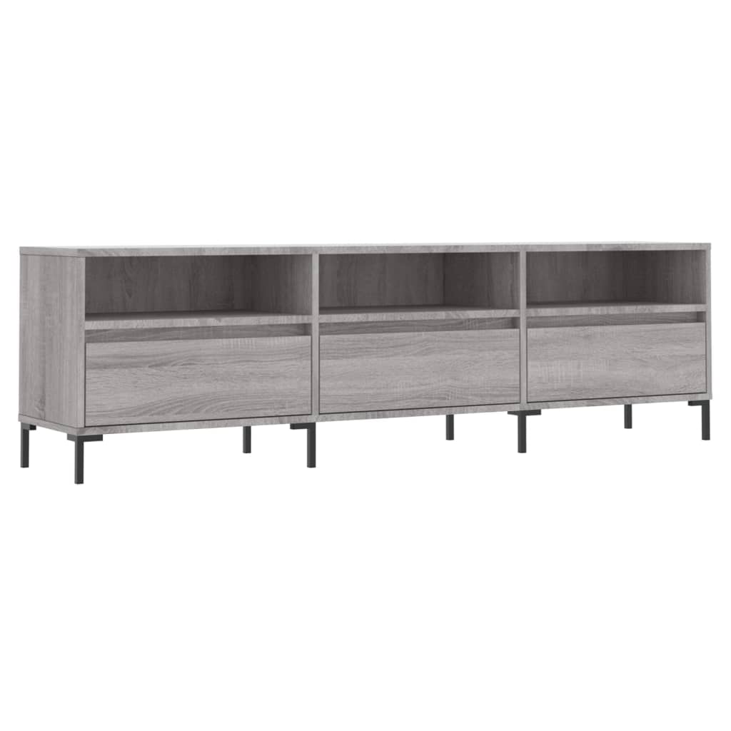 TV Cabinet Gray Sonoma 150x30x44.5 cm Wood Material
