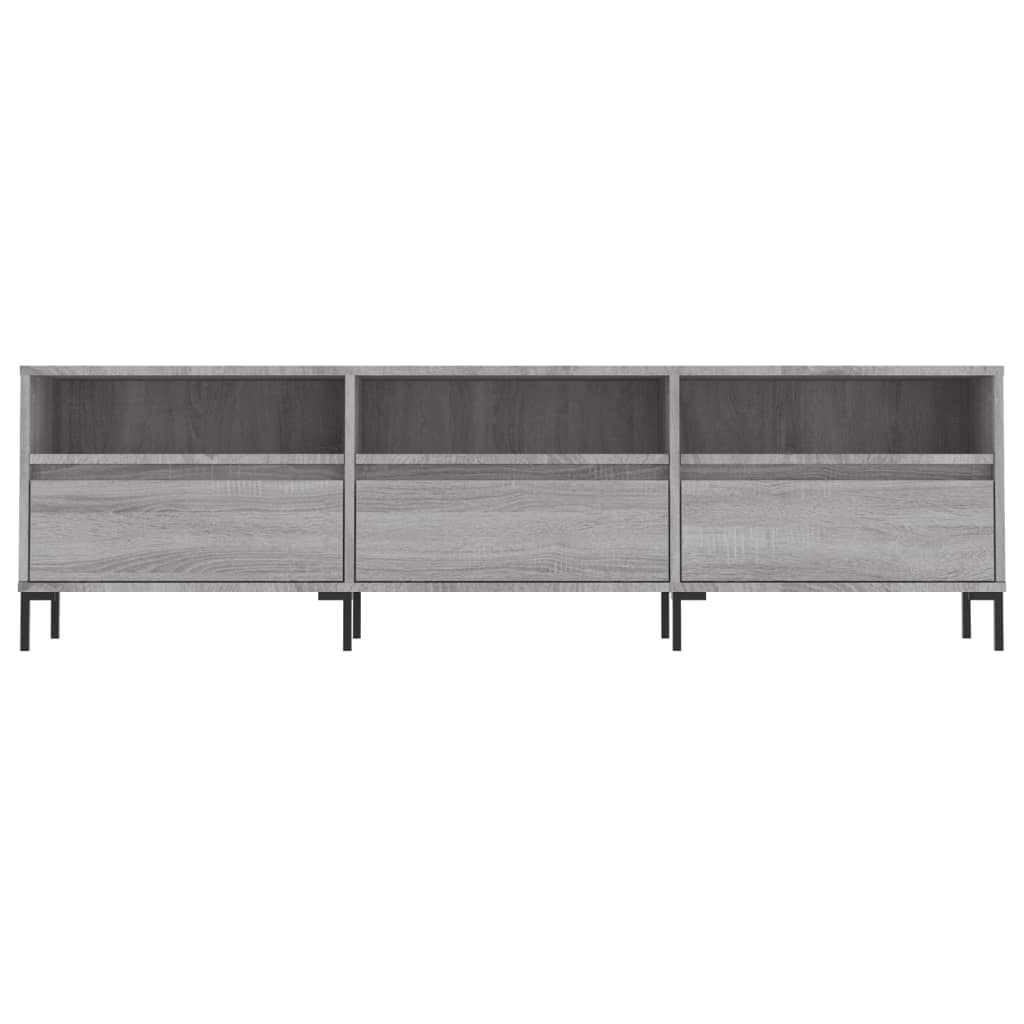 TV Cabinet Gray Sonoma 150x30x44.5 cm Wood Material