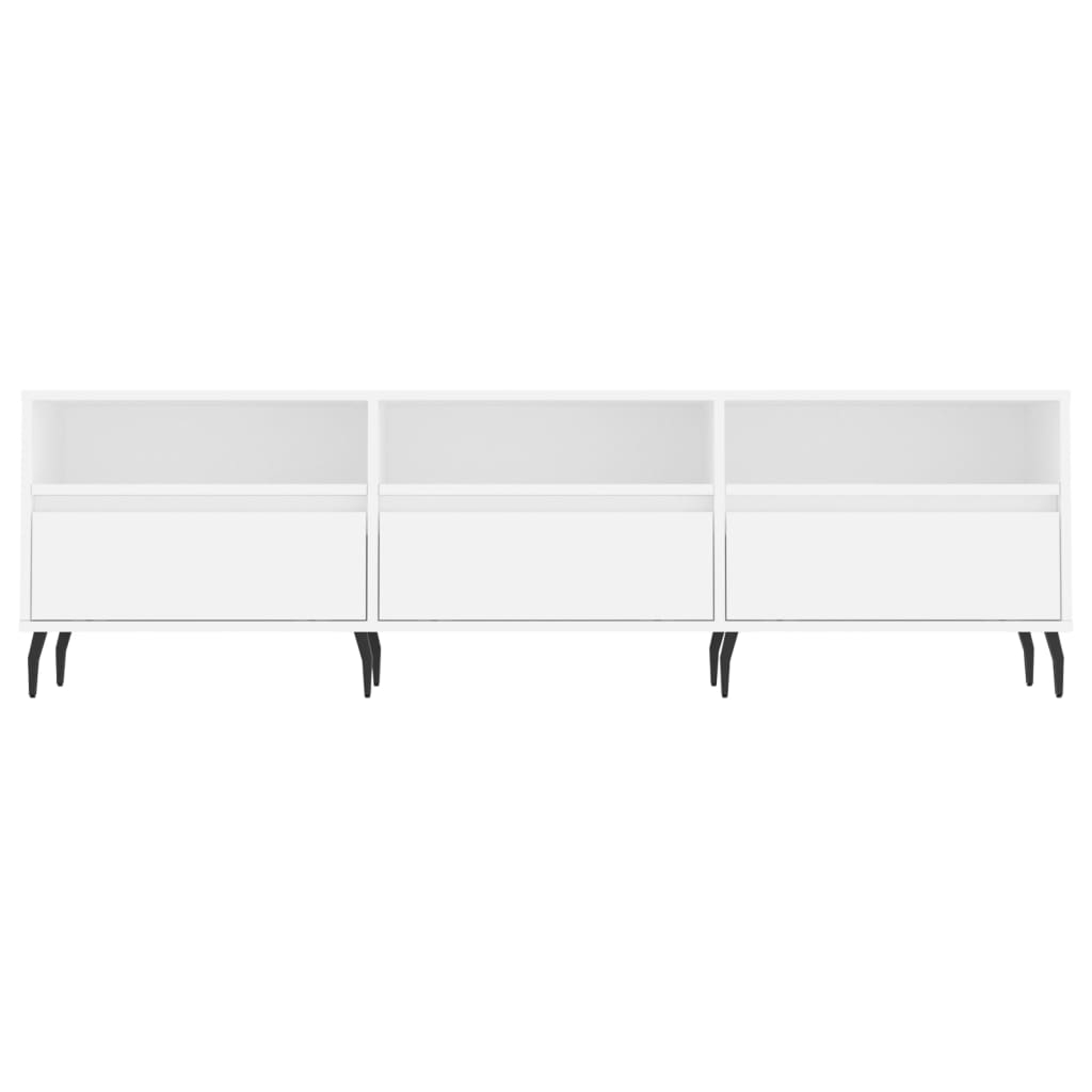Meuble TV blanc 150x30x44,5 cm en bois