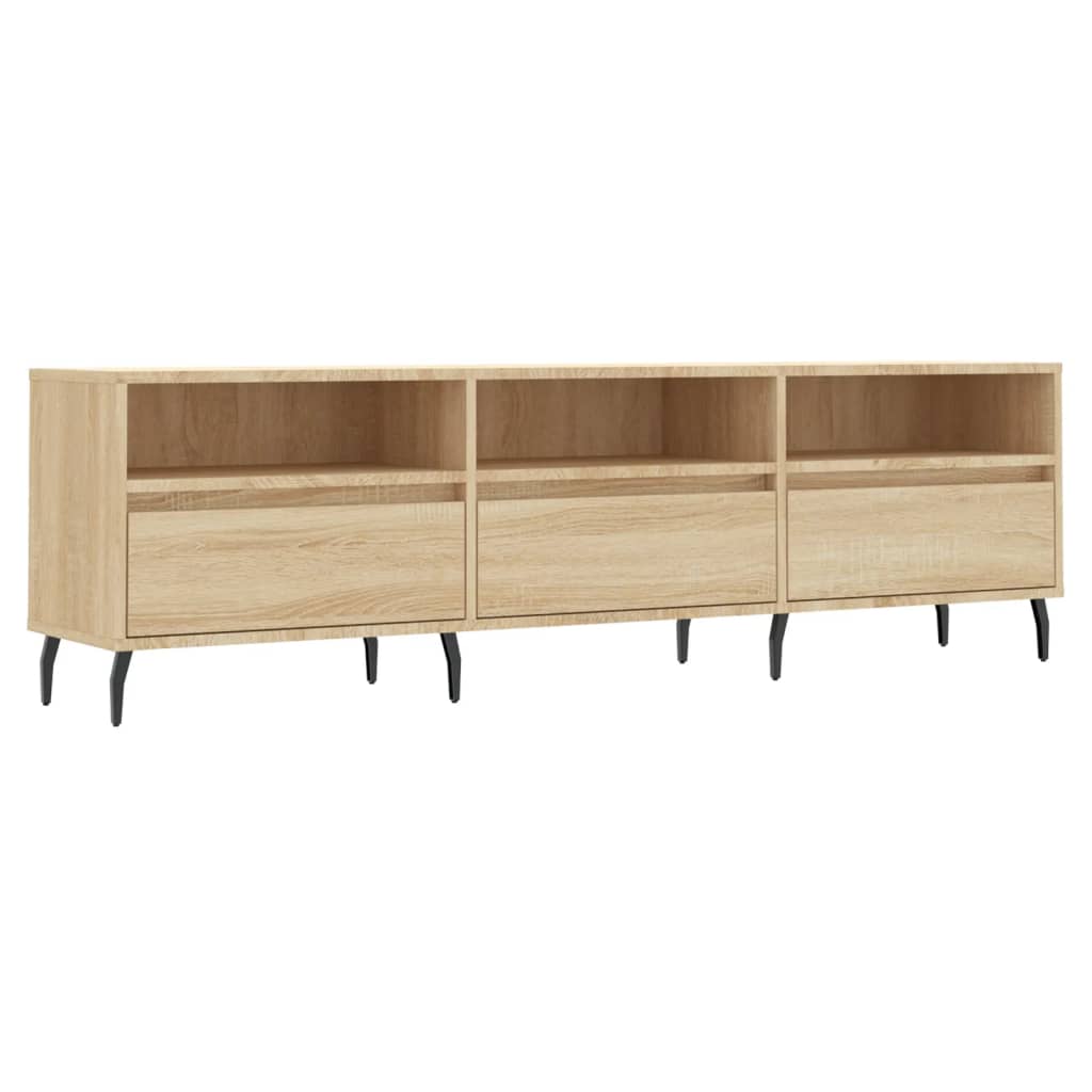 Meuble TV chêne Sonoma 150x30x44,5 cm matériau bois