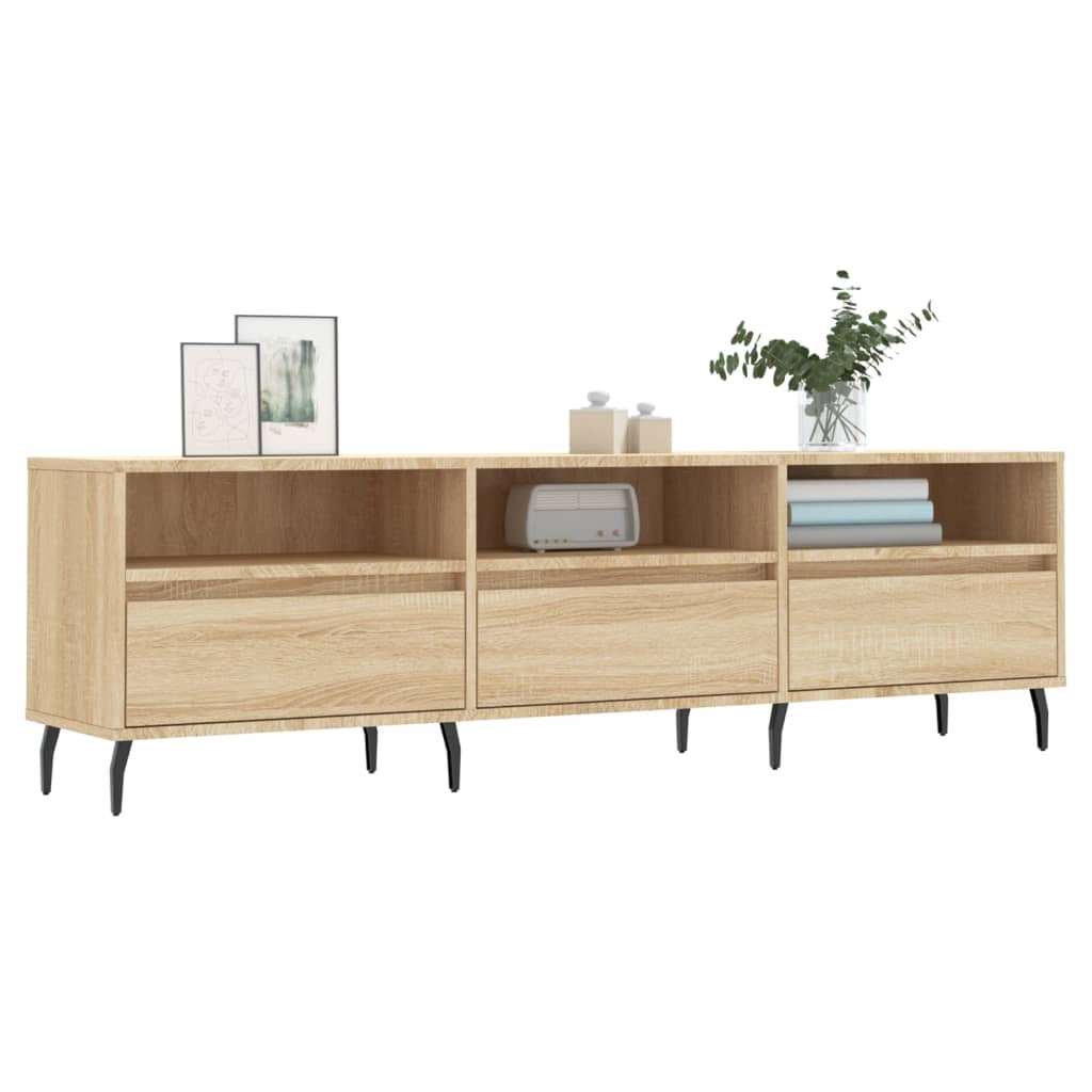 Meuble TV chêne Sonoma 150x30x44,5 cm matériau bois