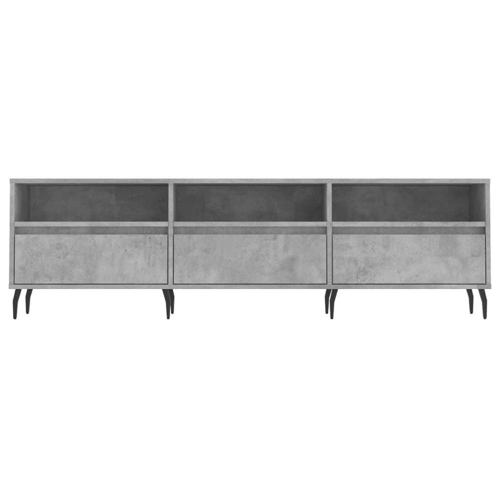 Meuble TV gris béton 150x30x44,5 cm en bois