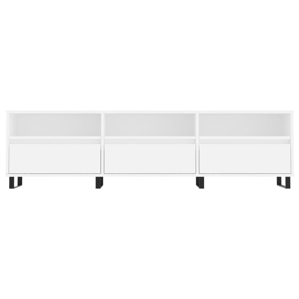 Meuble TV blanc 150x30x44,5 cm en bois