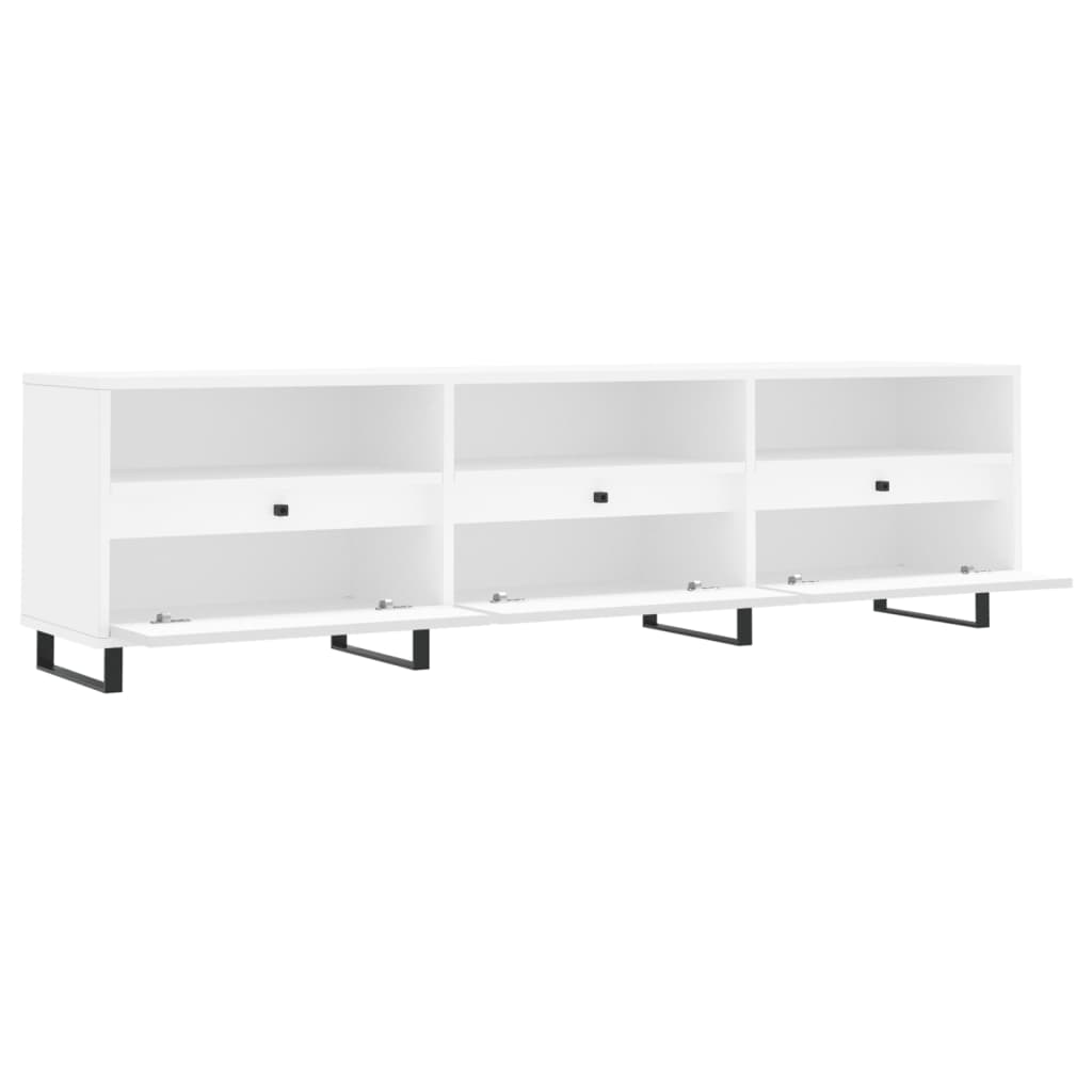 Meuble TV blanc 150x30x44,5 cm en bois