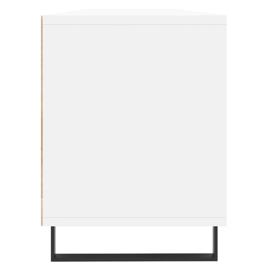 Meuble TV blanc 150x30x44,5 cm en bois