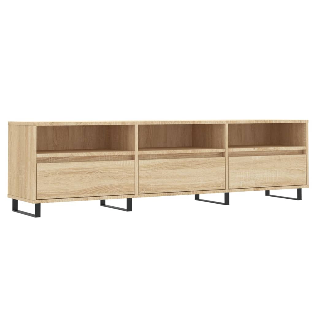 Meuble TV chêne Sonoma 150x30x44,5 cm matériau bois