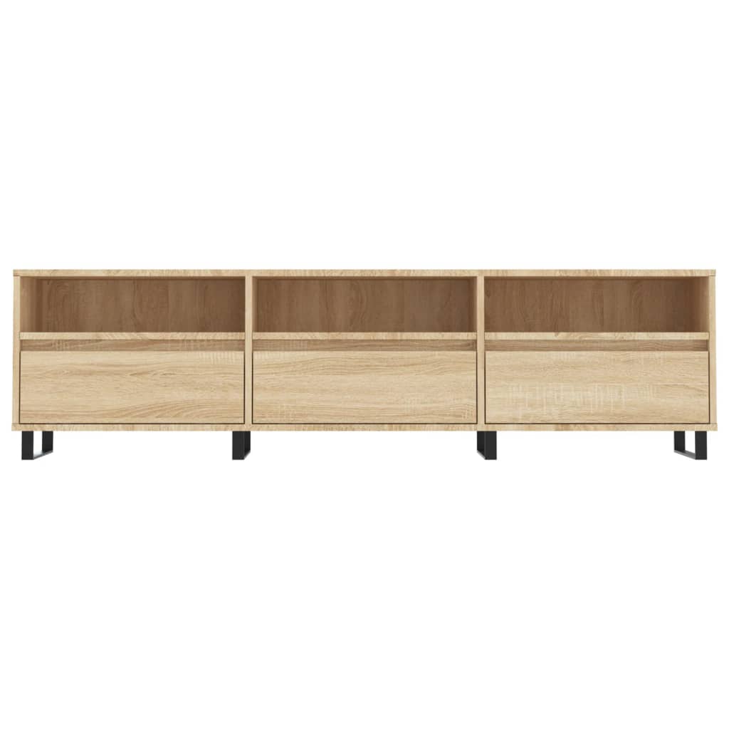 Meuble TV chêne Sonoma 150x30x44,5 cm matériau bois