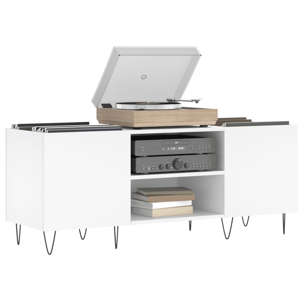 Armoire à panneaux blanc 121x38x48 cm en bois