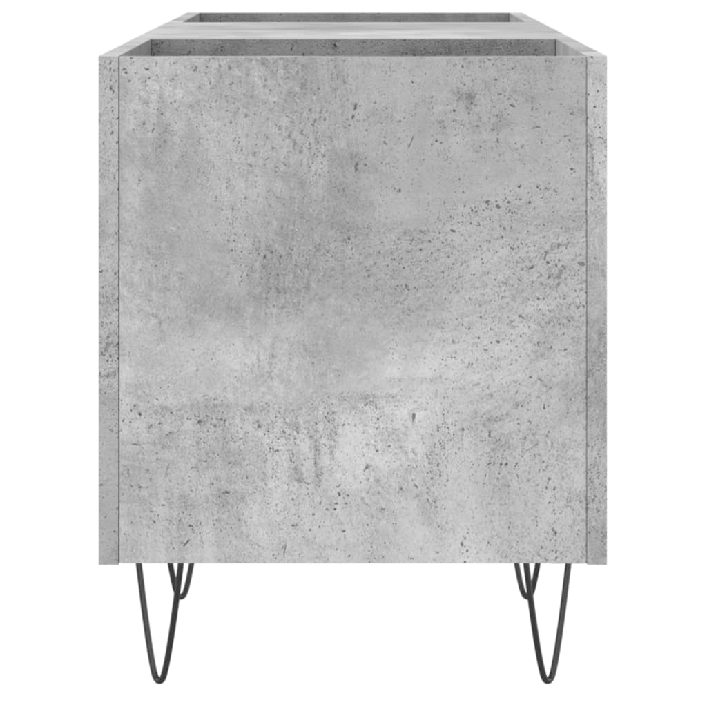 Record Cabinet Concrete Grey 121x38x48 cm Wood Material