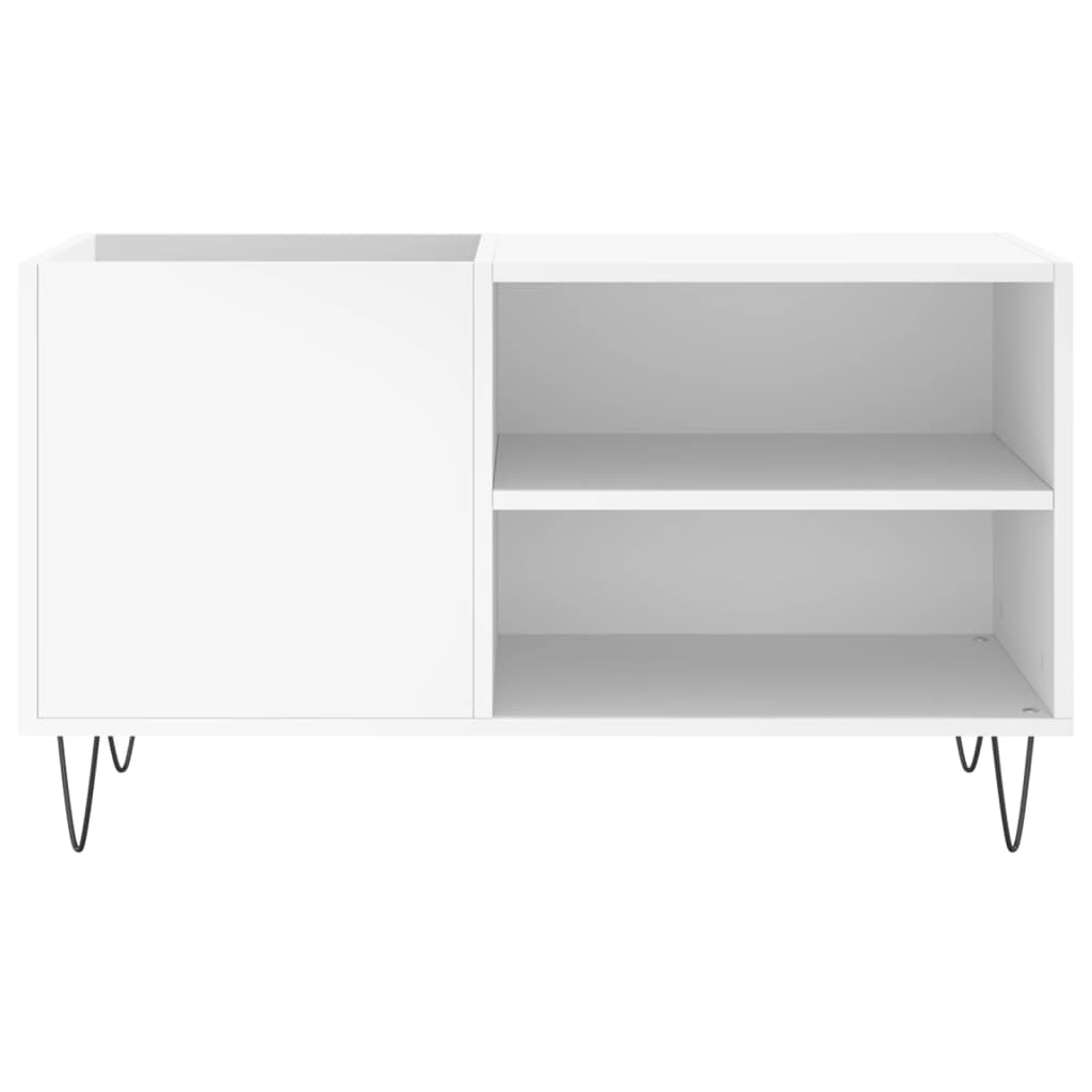 Record Cabinet White 85x38x48 cm Wood Material