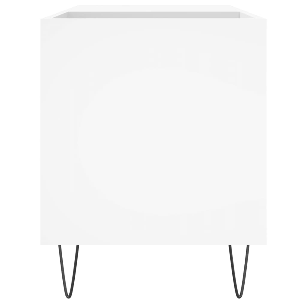 Record Cabinet White 85x38x48 cm Wood Material
