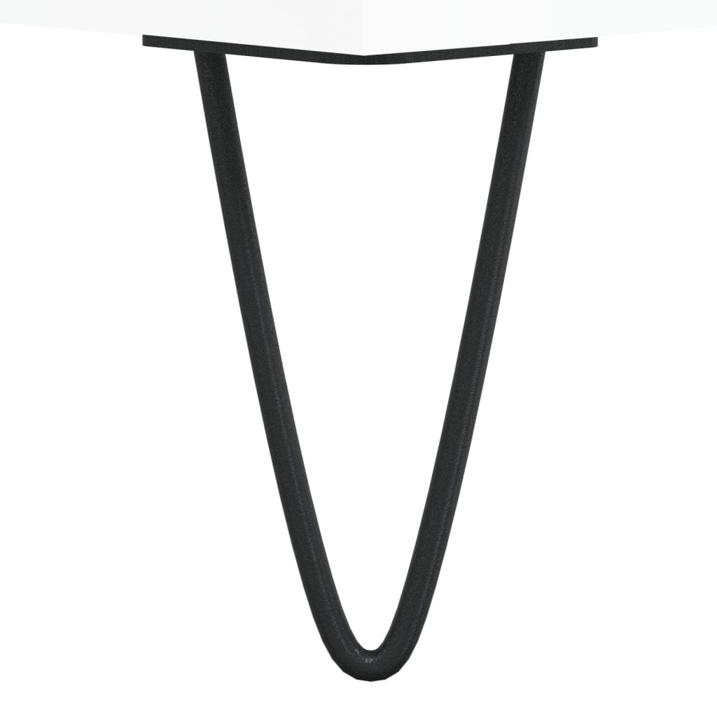 Armoire à panneaux blanc brillant 85x38x48 cm en bois