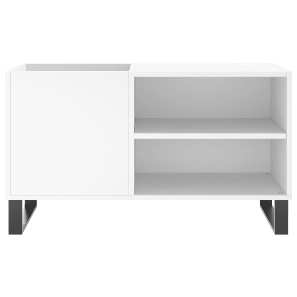 Record Cabinet White 85x38x48 cm Wood Material