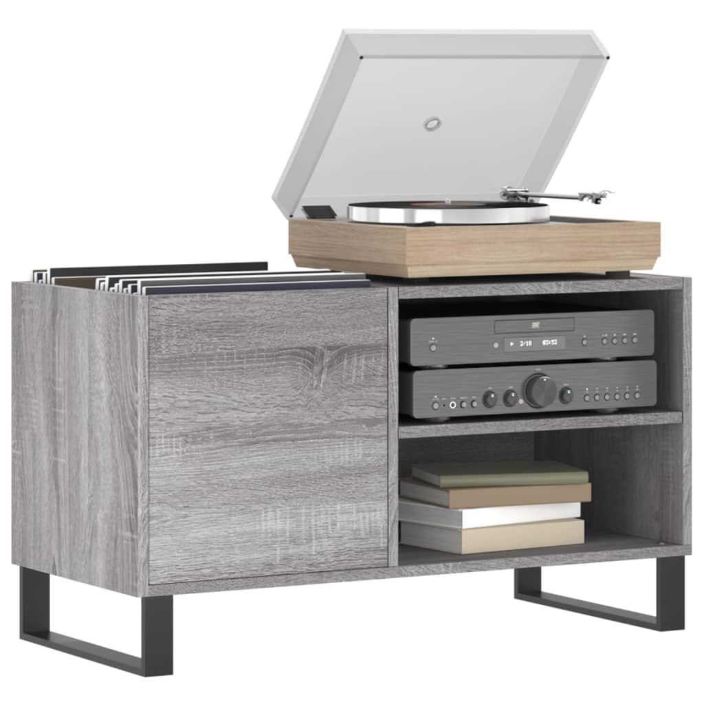 Record Cabinet Gray Sonoma 85x38x48 cm Wood Material
