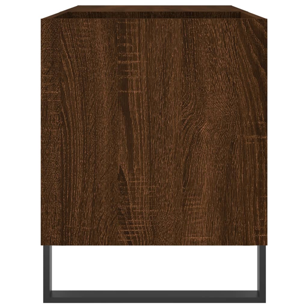 Record Cabinet Brown Oak Look 85x38x48 cm Wood Material