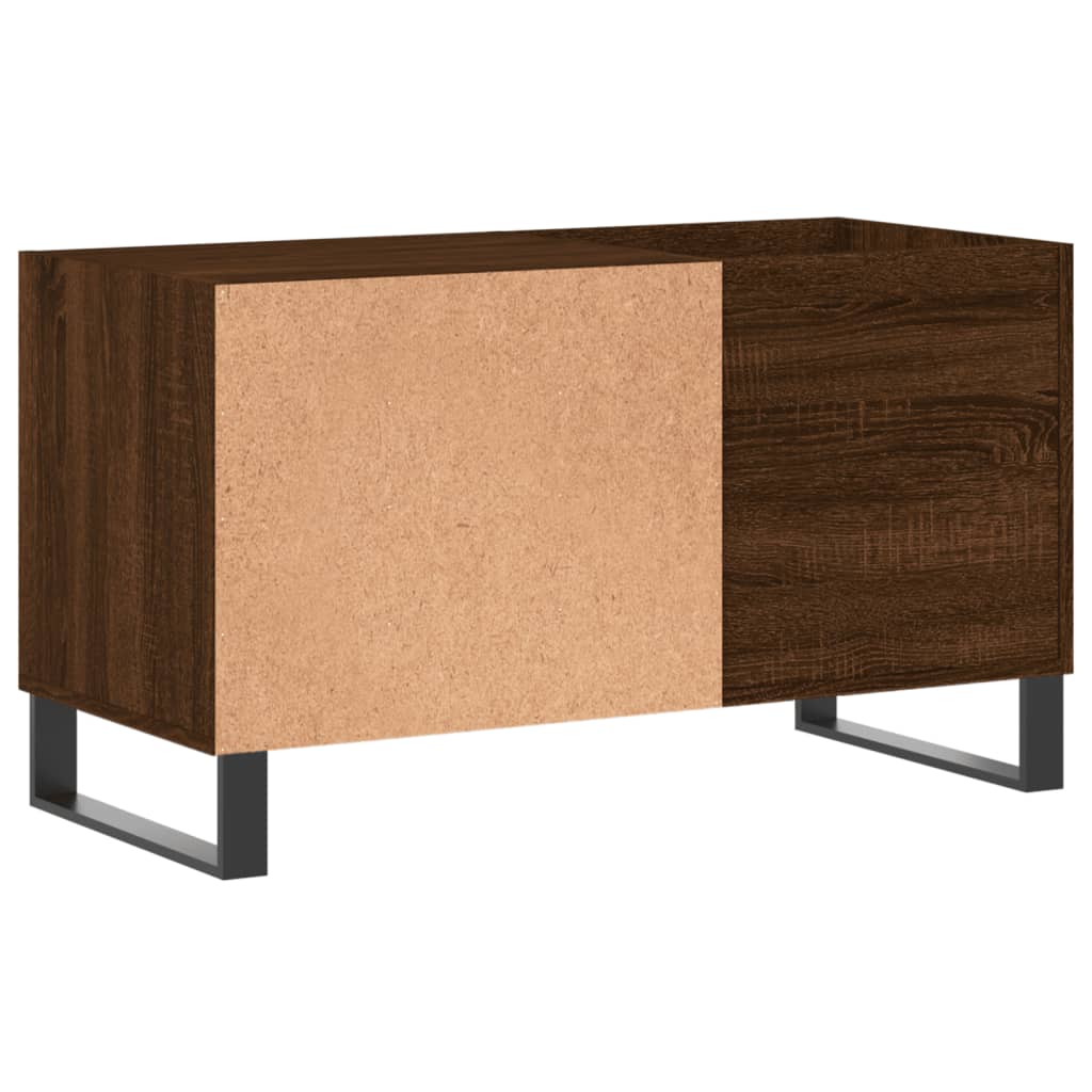 Record Cabinet Brown Oak Look 85x38x48 cm Wood Material