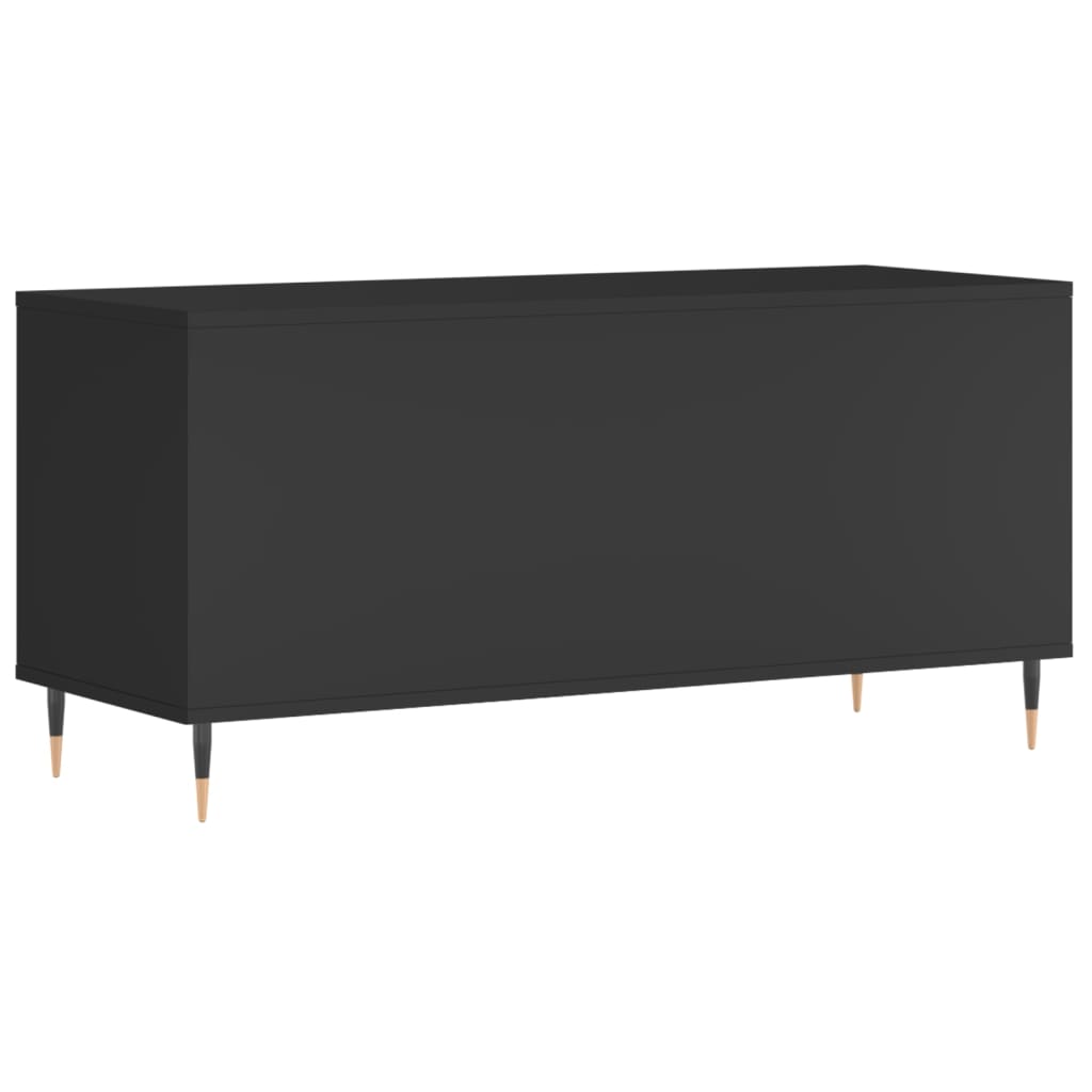 Record Cabinet Black 100x38x48 cm Wood Material