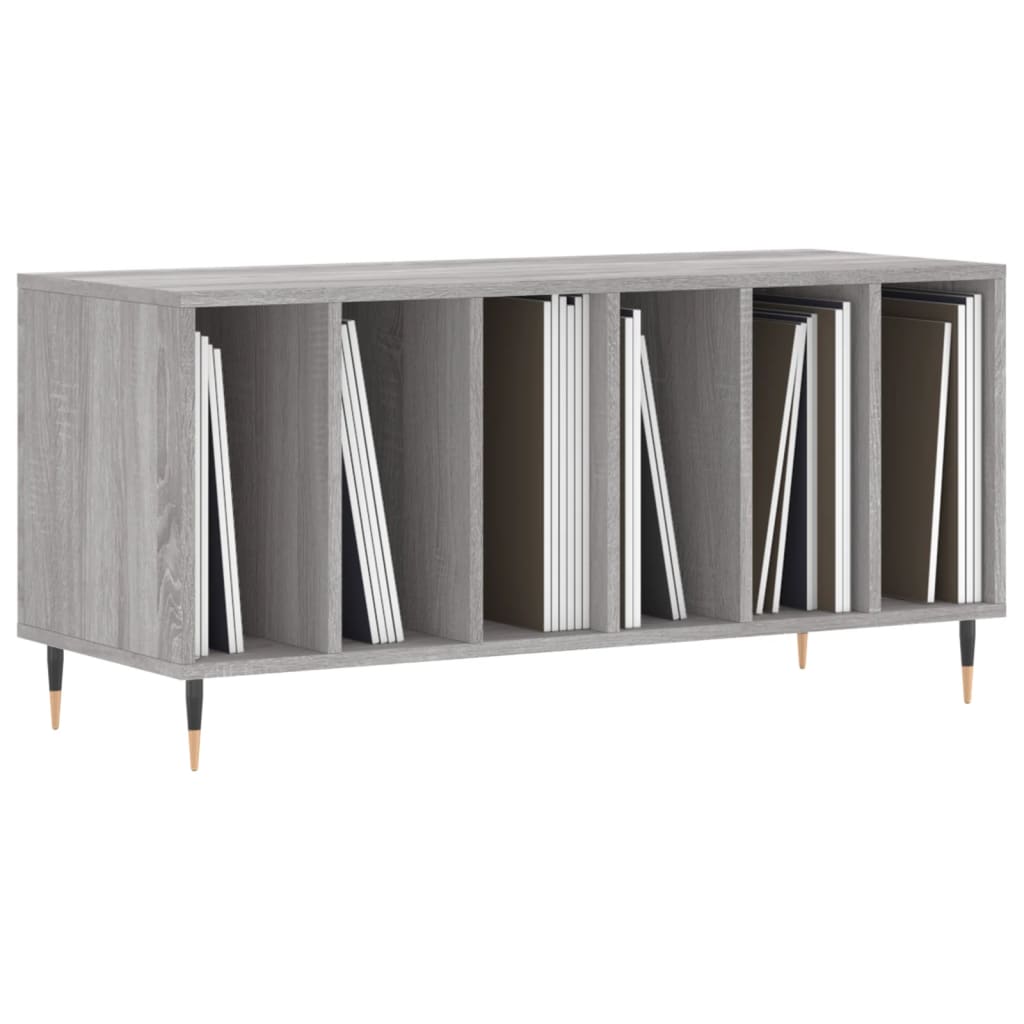 Record Cabinet Gray Sonoma 100x38x48 cm Wood Material