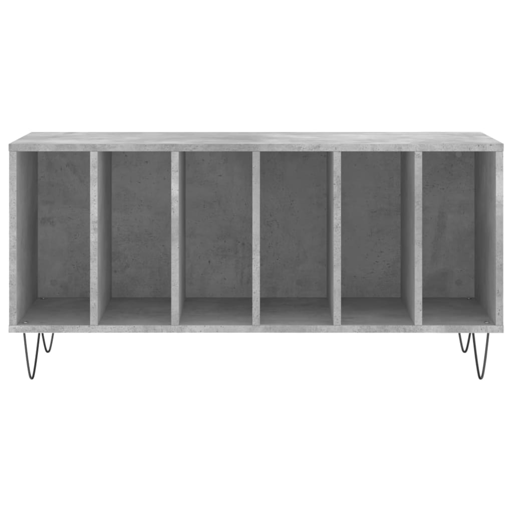 Record Cabinet Concrete Grey 100x38x48 cm Wood Material