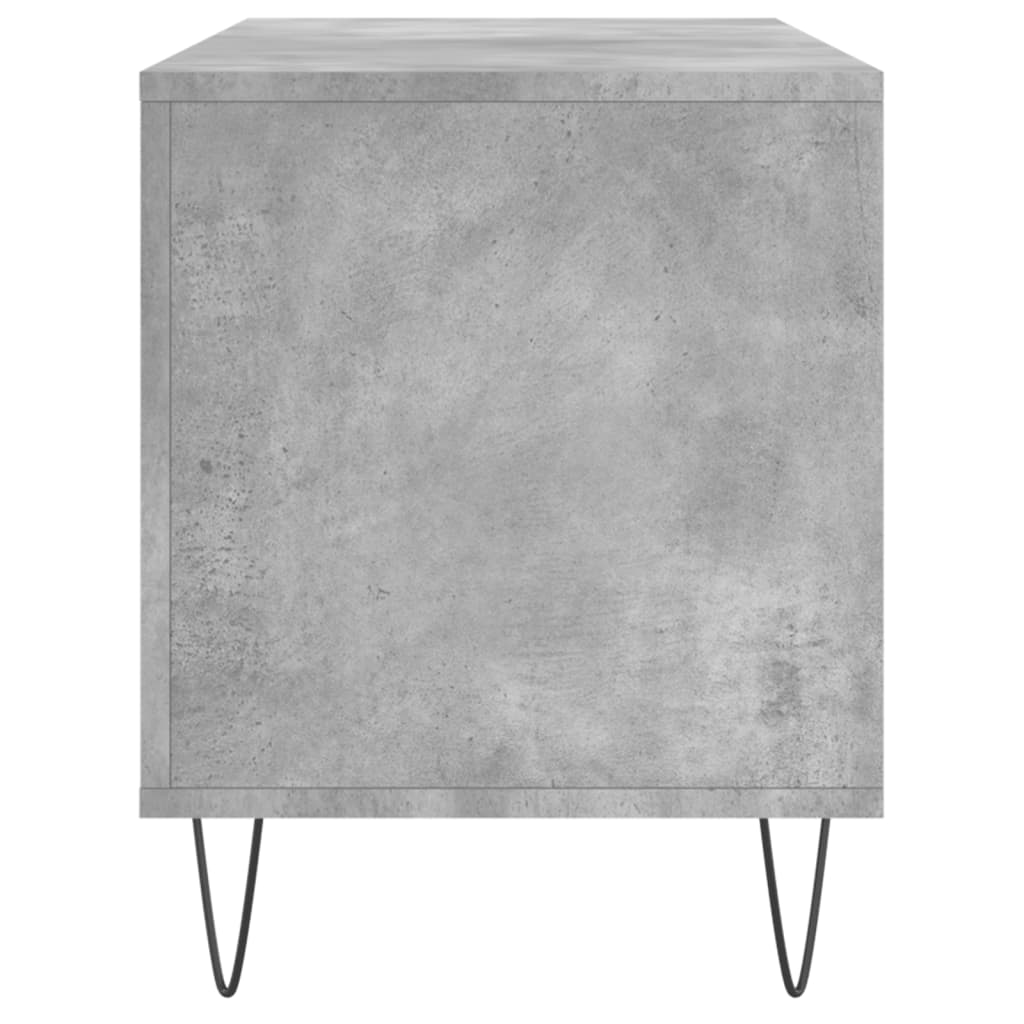 Record Cabinet Concrete Grey 100x38x48 cm Wood Material