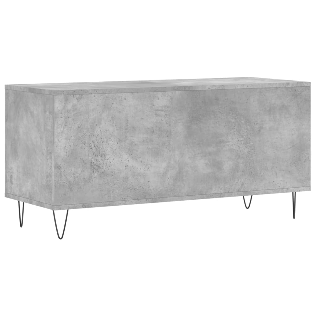 Record Cabinet Concrete Grey 100x38x48 cm Wood Material