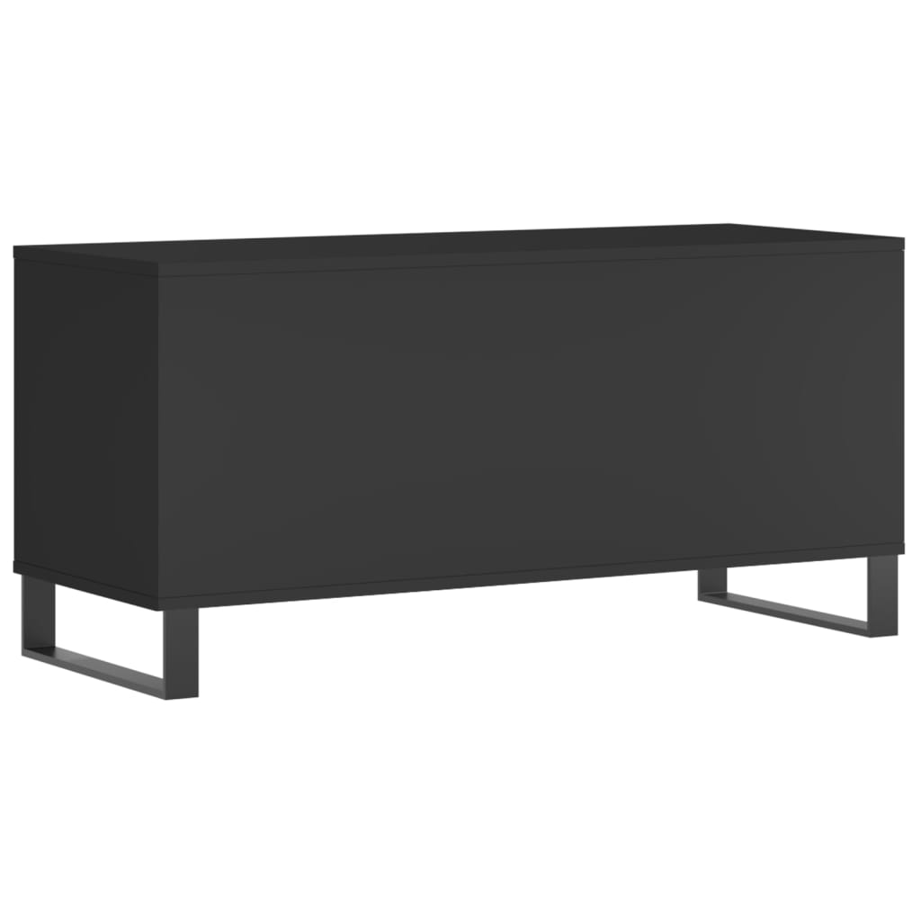 Record Cabinet Black 100x38x48 cm Wood Material