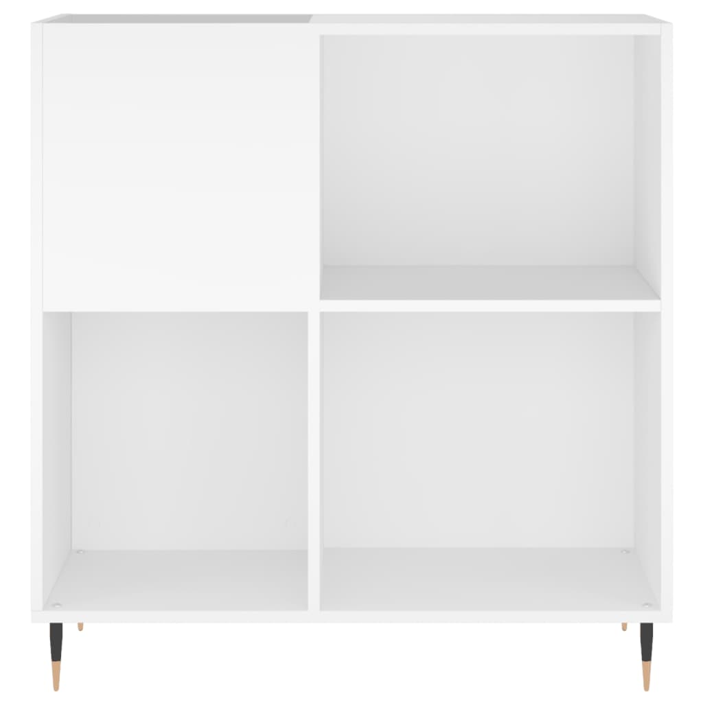 Record Cabinet White 84.5x38x89 cm Wood Material