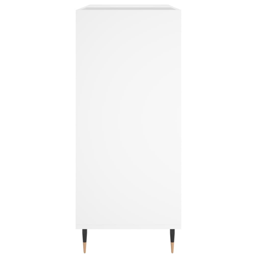 Record Cabinet White 84.5x38x89 cm Wood Material