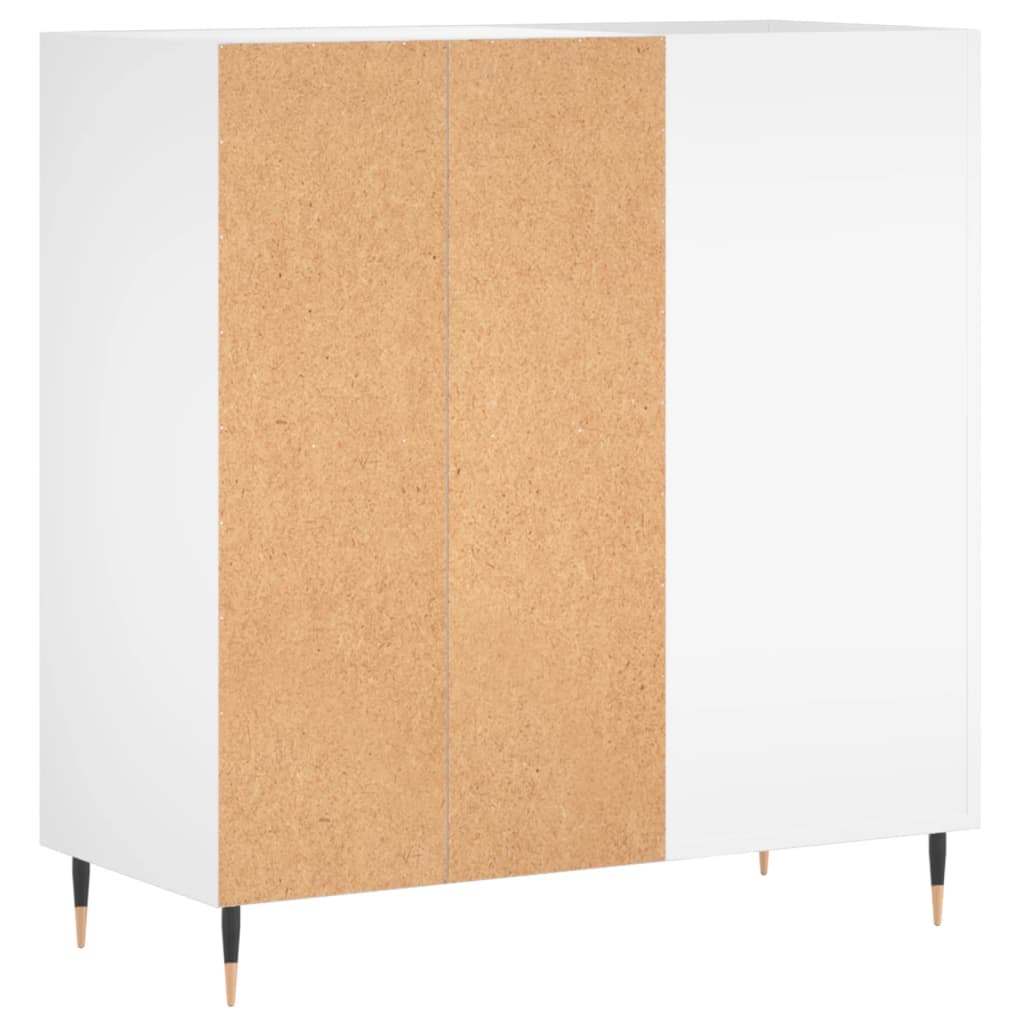 Record Cabinet White 84.5x38x89 cm Wood Material